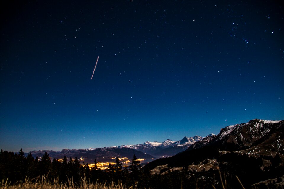 Long exposure evening sky switzerland photo