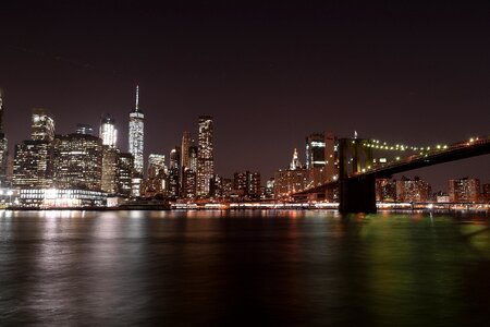 Night city lights photo