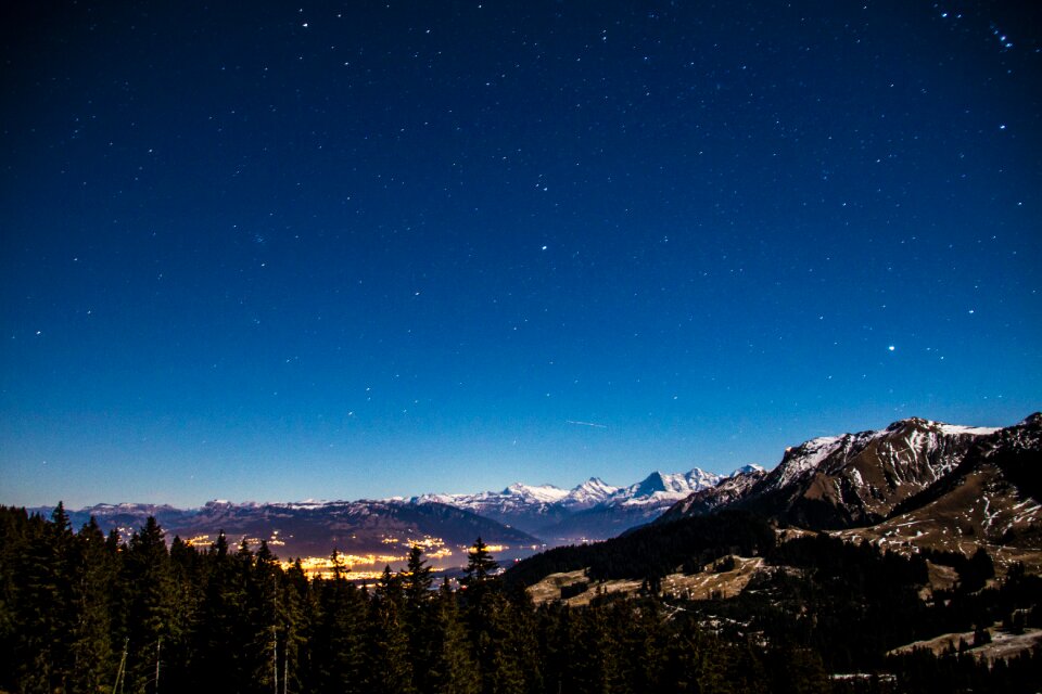 Long exposure evening sky switzerland photo