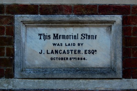 Mile End Chapel, Old Commercial Road, Landport, Portsmouth (NHLE Code 1245177) (November 2017) (Foundation Stone) (2)