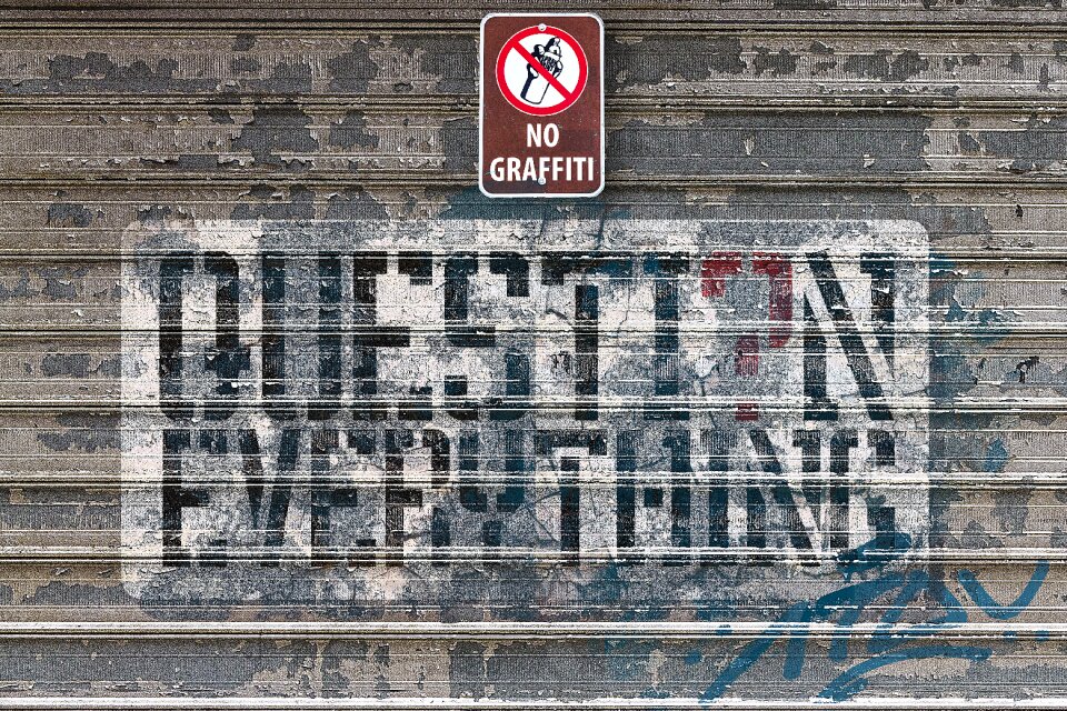 Grunge metal street art