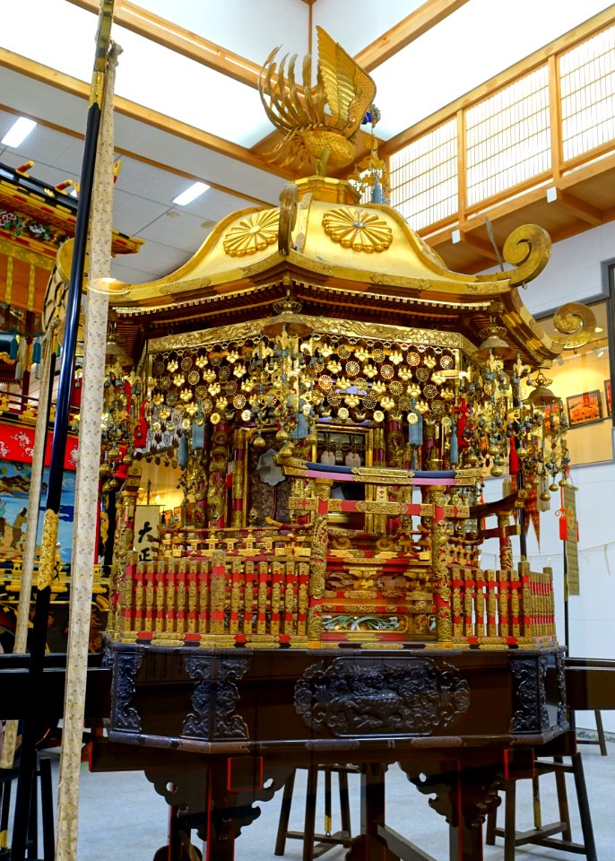Mikoshi, Hachiman shrine - Takayama Festival Float Exhibition Hall - Takayama, Gifu, Japan - DSC06515