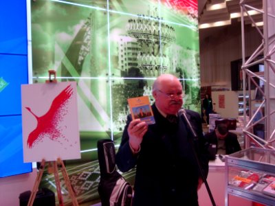 Mikola Shabovich - on a book exhibition in Minsk city - 14 February 2015 AD - 1