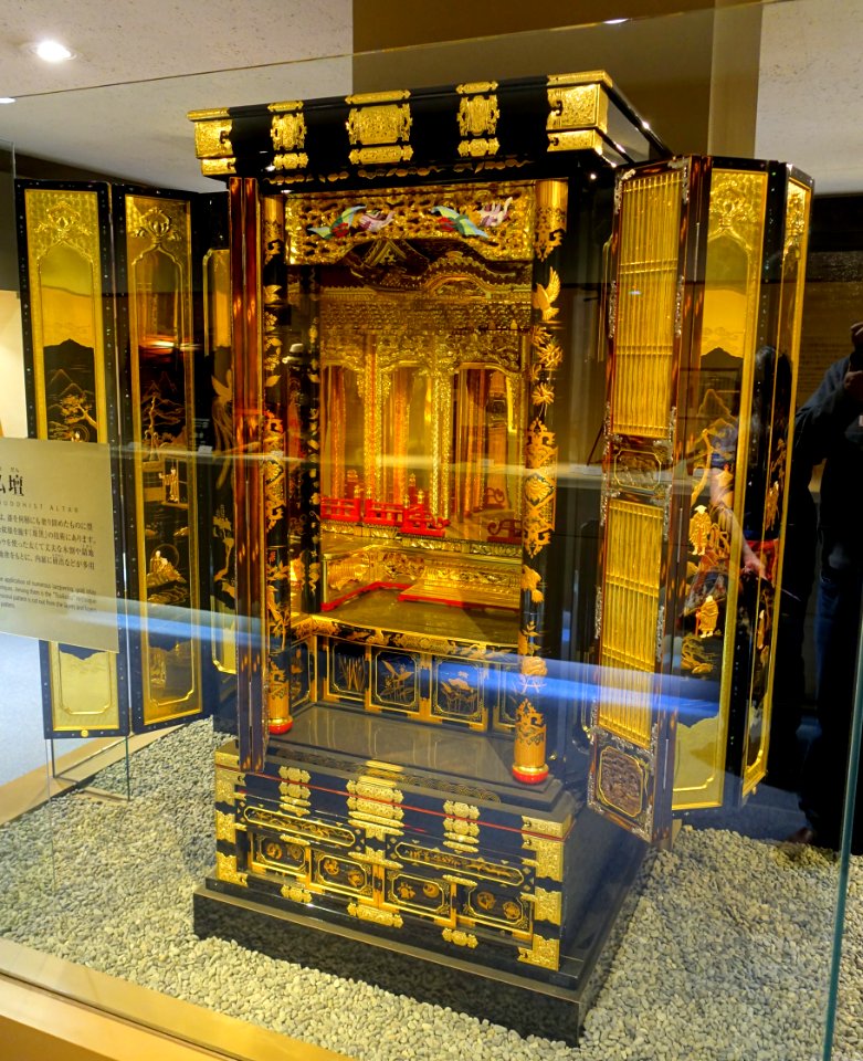 Mikawa Buddhist altar - Ishikawa Prefectural Museum of Traditional Arts and Crafts - Kanazawa, Japan - DSC09908