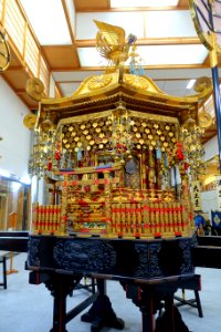Mikoshi, Hachiman shrine - Takayama Festival Float Exhibition Hall - Takayama, Gifu, Japan - DSC06511