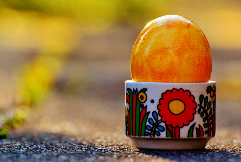 Happy easter egg colored