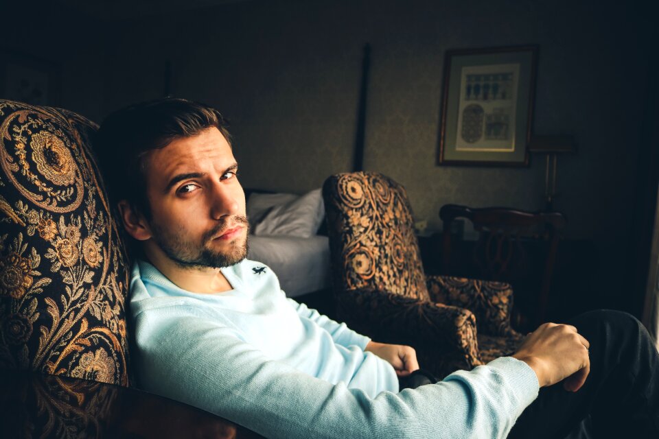 Model handsome young man portrait