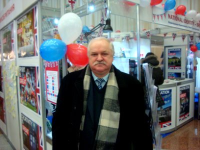 Mikola Shabovich - on a book exhibition in Minsk city - 12 February 2015 AD - 1