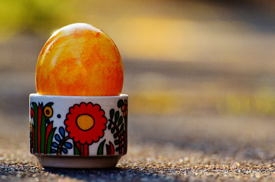 Happy easter egg colored
