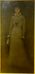 Miss Florence Leyland by James Abbott McNeill Whistler, c. 1873, oil on canvas - Portland Museum of Art - Portland, Maine - DSC04304