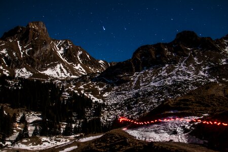 Star mountains long exposure photo