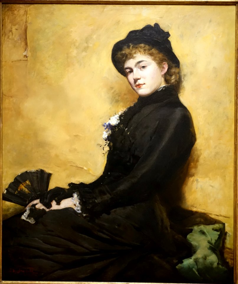 Miss H. (Agnes Huntington) by Douglas Volk, 1880, oil on canvas - Peabody Essex Museum - DSC06944