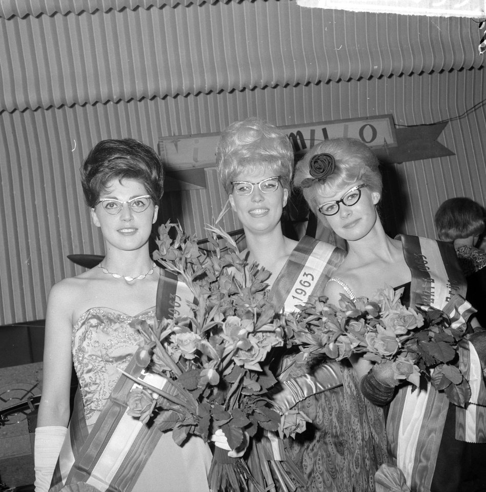 Miss Bril-verkiezing 1963. Jenny de Knegt uit Amsterdam is winnares, Bestanddeelnr 915-2093
