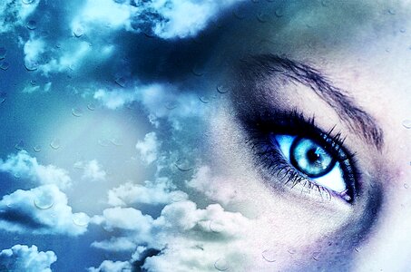 Blue big picture œil
