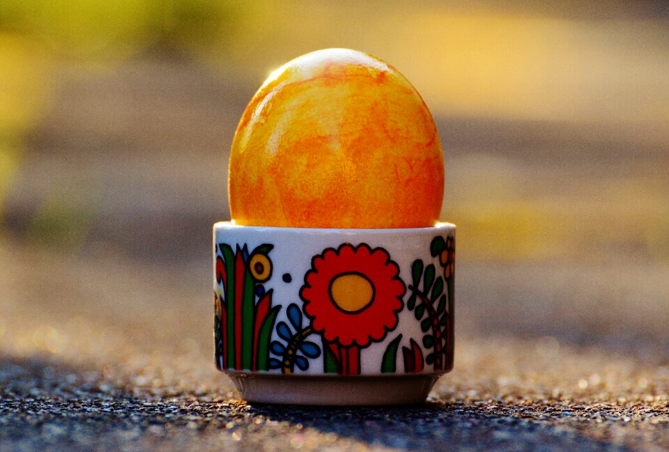 Happy easter egg colored