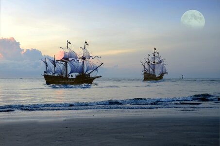 Fantasy ocean sail photo