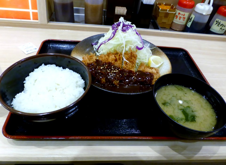 Miso pork loin cutlet set meal of Matsunoya