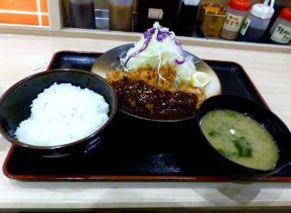 Miso pork loin cutlet set meal of Matsunoya photo