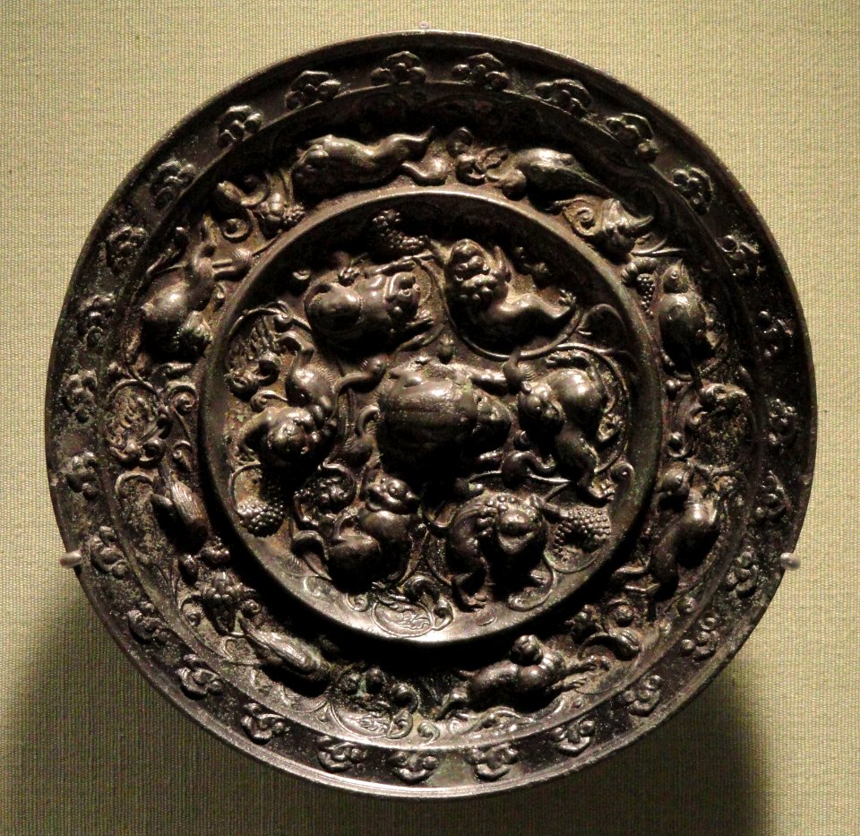 Mirror, China, c. late 7th to early 8th century AD, bronze - San Diego Museum of Art - DSC06456