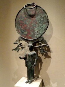 Mirror, about 470-460 BC, Greek, perhaps Sicyon, bronze - Cleveland Museum of Art - DSC08217