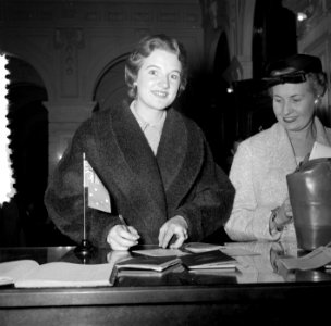 Miss Australie 1955 in Amstelhotel, Maureen Kistle, Bestanddeelnr 907-5384