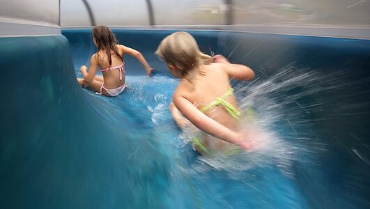 Water slide slide children photo