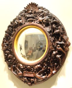Mirror, 1870, Siena Carlo Bartolozzi and Nicodemo Ferri, Italy, walnut and glass - Art Institute of Chicago - DSC09874