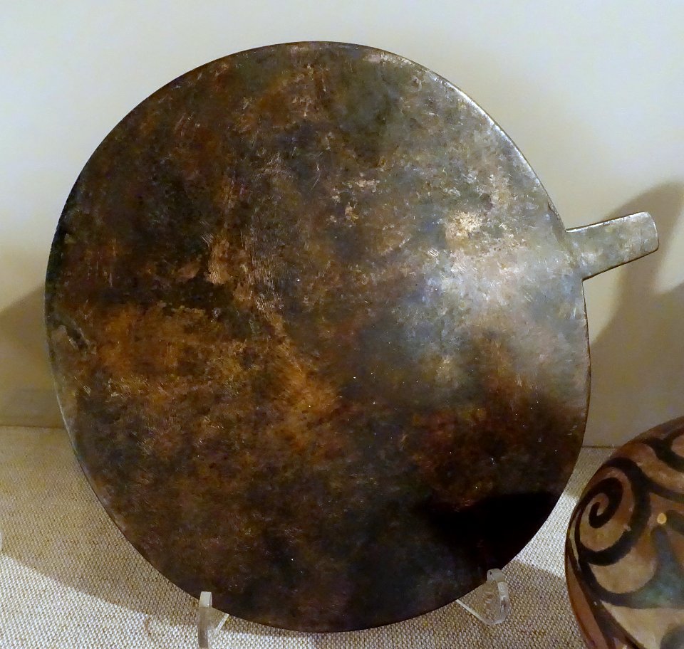 Mirror, Etruscan, Tuscany, Italy, 3rd-1st century BC, bronze - Spurlock Museum, UIUC - DSC05866