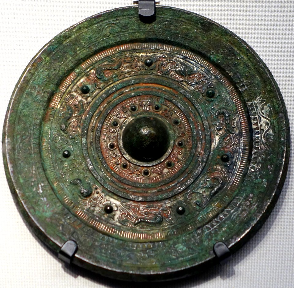 Mirror, China, Kofun period, 400s-500s AD, bronze - Tokyo National Museum - Ueno Park, Tokyo, Japan - DSC09167