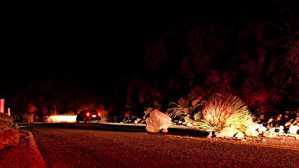 Minor rockfall on Angeles Crest Highway 2014-11-05