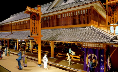Mitsui Echigo-ya dry-goods store, located in Surugacho, early 1800s, scale 1 to 10 - Edo-Tokyo Museum - Sumida, Tokyo, Japan - DSC06750