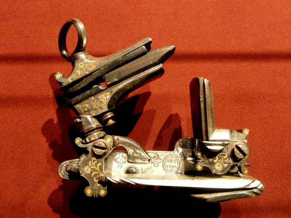 Miquelet Lock, late 1600s, Spain, steel inlaid with gold and silver - Cleveland Museum of Art -DSC08915