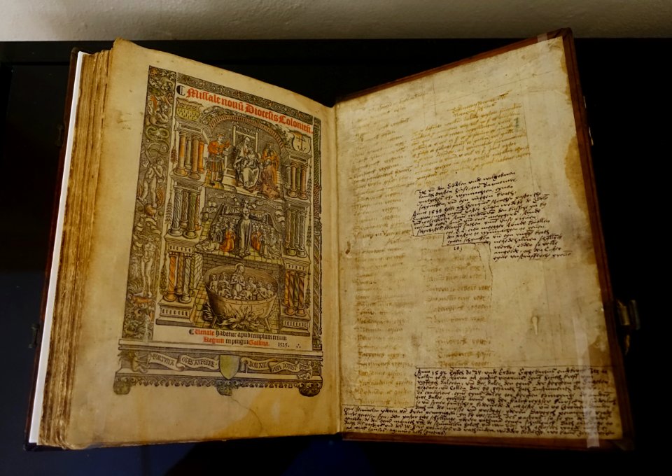 Missal, printed in Paris, 1525, publisher Franz Brinckmann, Cologne, paper in leather binding - Museum Schnütgen - Cologne, Germany - DSC00220