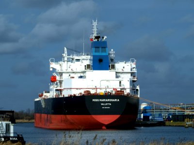 Miss Mariarosaria, IMO 9528392 astern at Port of Amsterdam