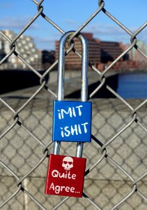 MIT couple on the Longfellow Bridge - Boston, MA - DSC05531