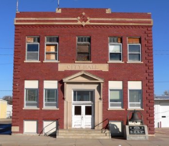 Mitchell, Nebraska city hall from W