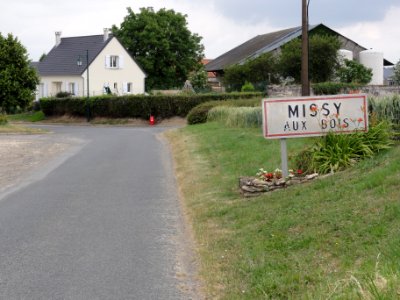 Missy-aux-Bois (Aisne) city limit sign