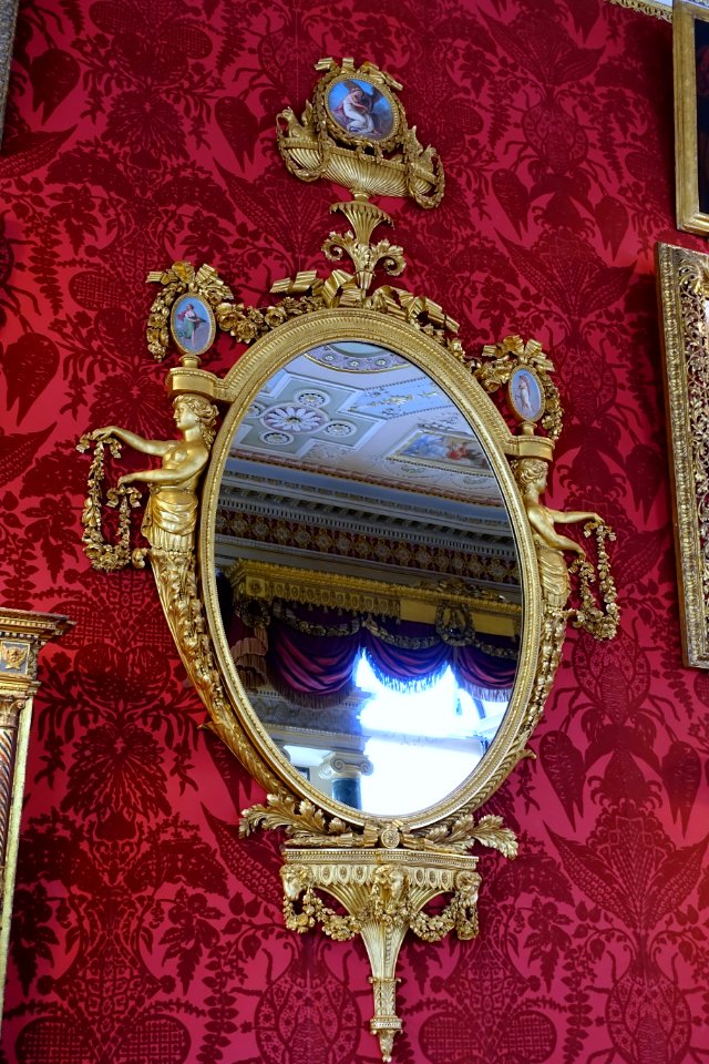 Mirror by Thomas Chippendale, c. 1778, giltwood - Gallery - Harewood House - West Yorkshire, England - DSC02012