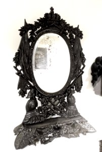Mirror, Rübeland, mid 1800s AD, glass and iron - Braunschweigisches Landesmuseum - DSC04795 photo