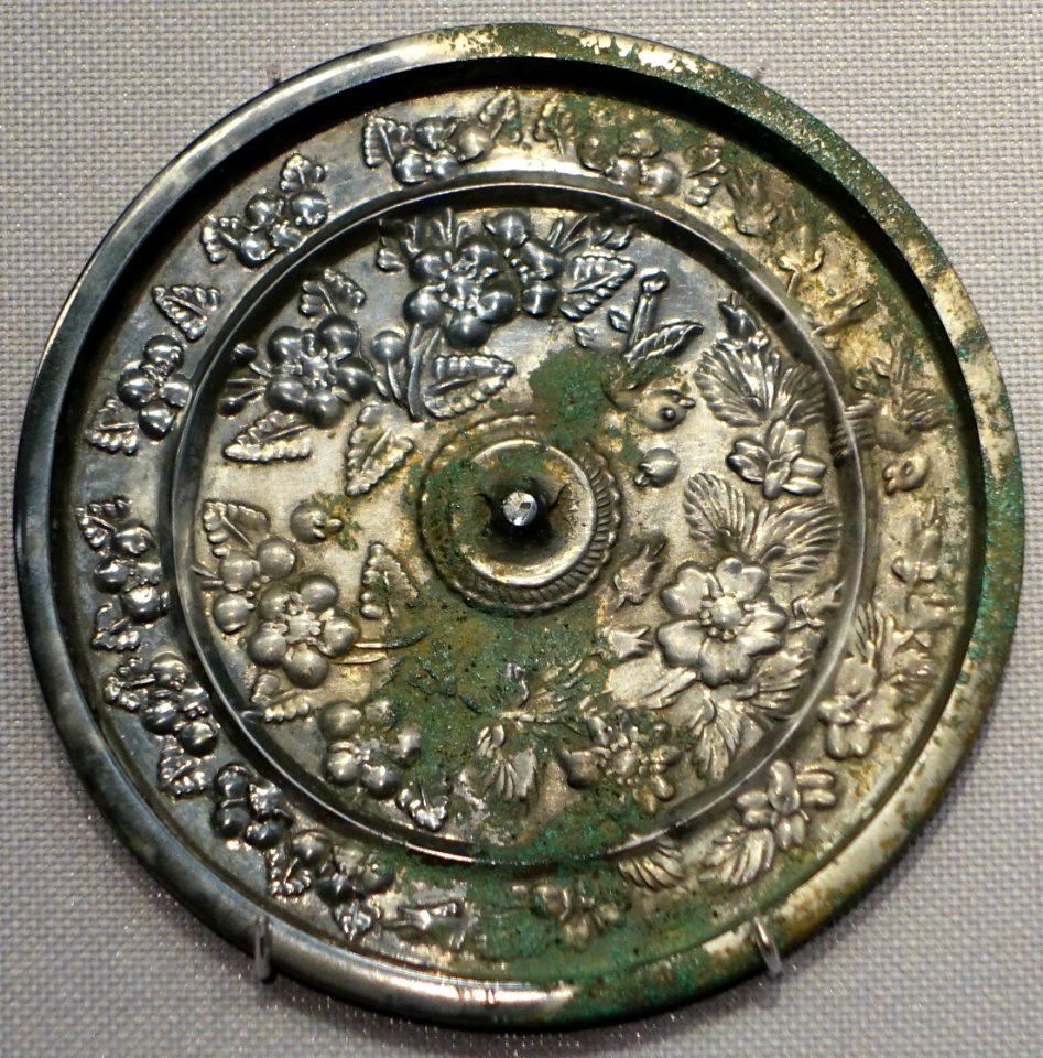Mirror from the Inariyama Sutra Mound, excavated at Fushimi-ku, Kyoto, Heian period, 1100s AD, bronze - Tokyo National Museum - Ueno Park, Tokyo, Japan - DSC09207