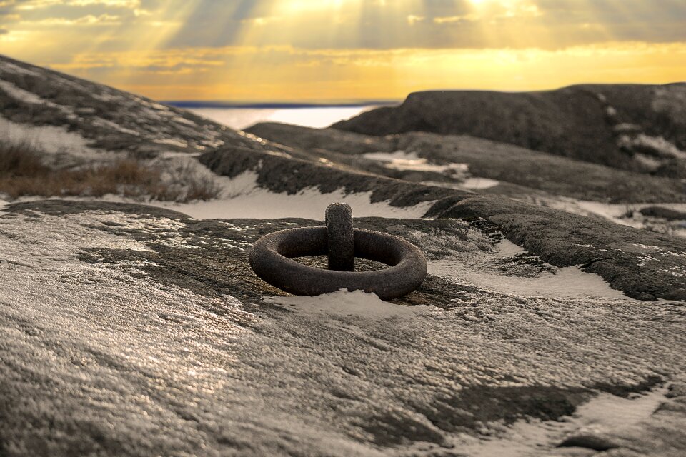 Rock winter landscape