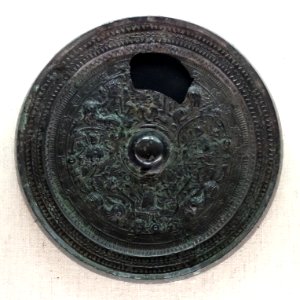 Mirror with Divinity and Animal Design, inscribed date 240 - Tokyo National Museum - DSC06369