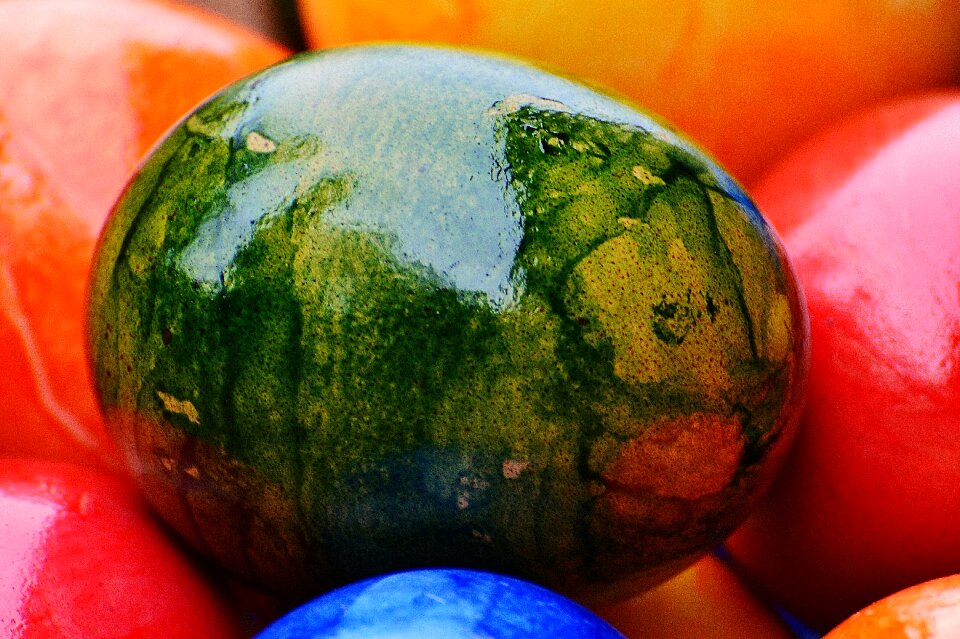 Happy easter egg colored