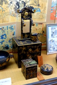 Mirror and small dresser - Hirata Folk Art Museum - Takayama, Gifu, Japan - DSC06771