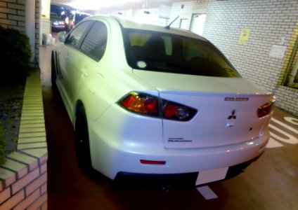 Mitsubishi Lancer Evolution X without rearwing rear