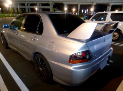 Mitsubishi LANCER GSR Evolution IX MR at night rear