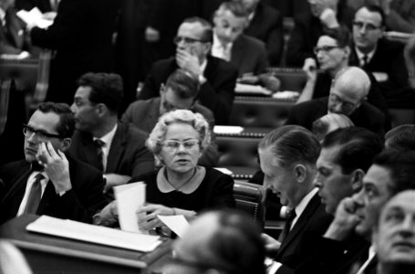 Minister president Marijnen tijdens de politieke beschouwingen Tijdens het antw, Bestanddeelnr 915-5895