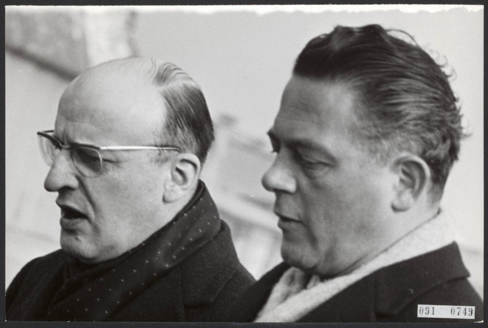 Minister-presidenten, ontvangsten, Lefèvre, Theodore, Marynen,vGaN, België, Bestanddeelnr 091-0749