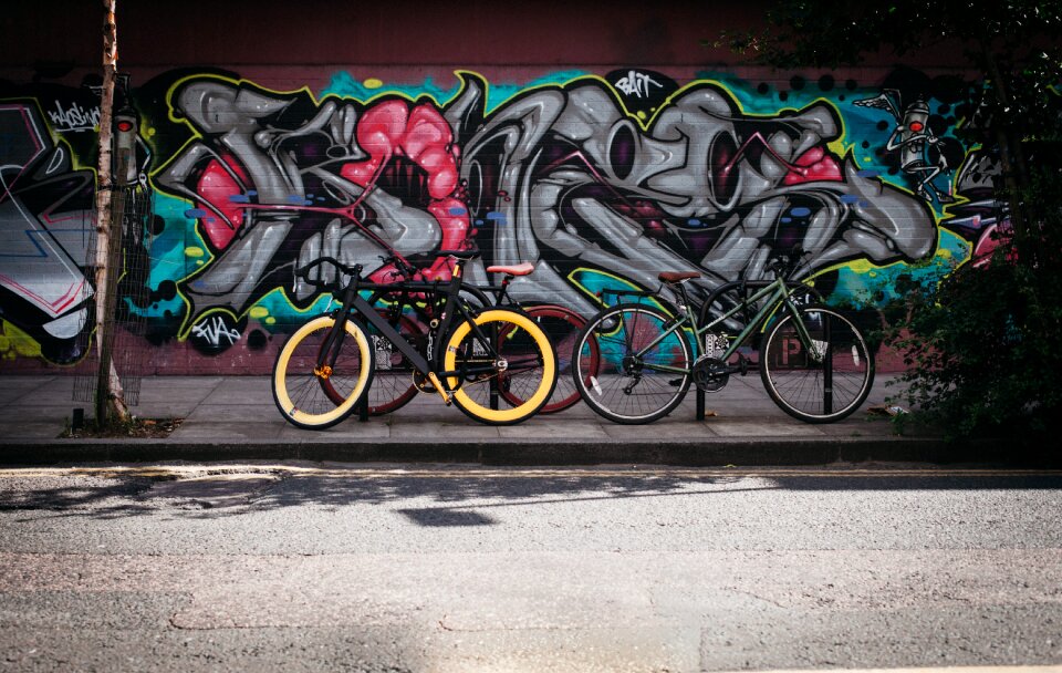 Graffiti pavement road