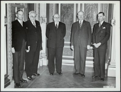 Ministers, conferenties, Dupon Alexander, Fraiteur BEM, Ramadier P, Bestanddeelnr 136-0527